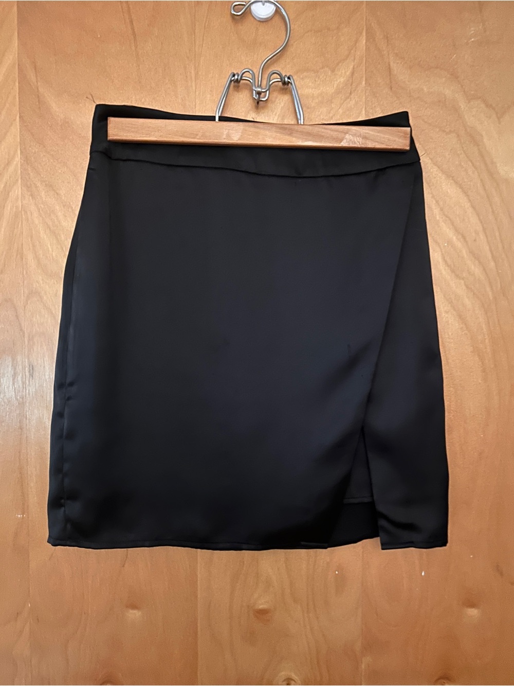 Sincerely Jules Black Satin Mini Skirt